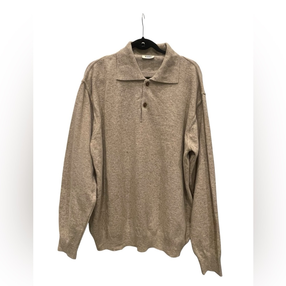 Beretta Sport Men’s Beige Long Sleeve Polo wool Sweater Size:54